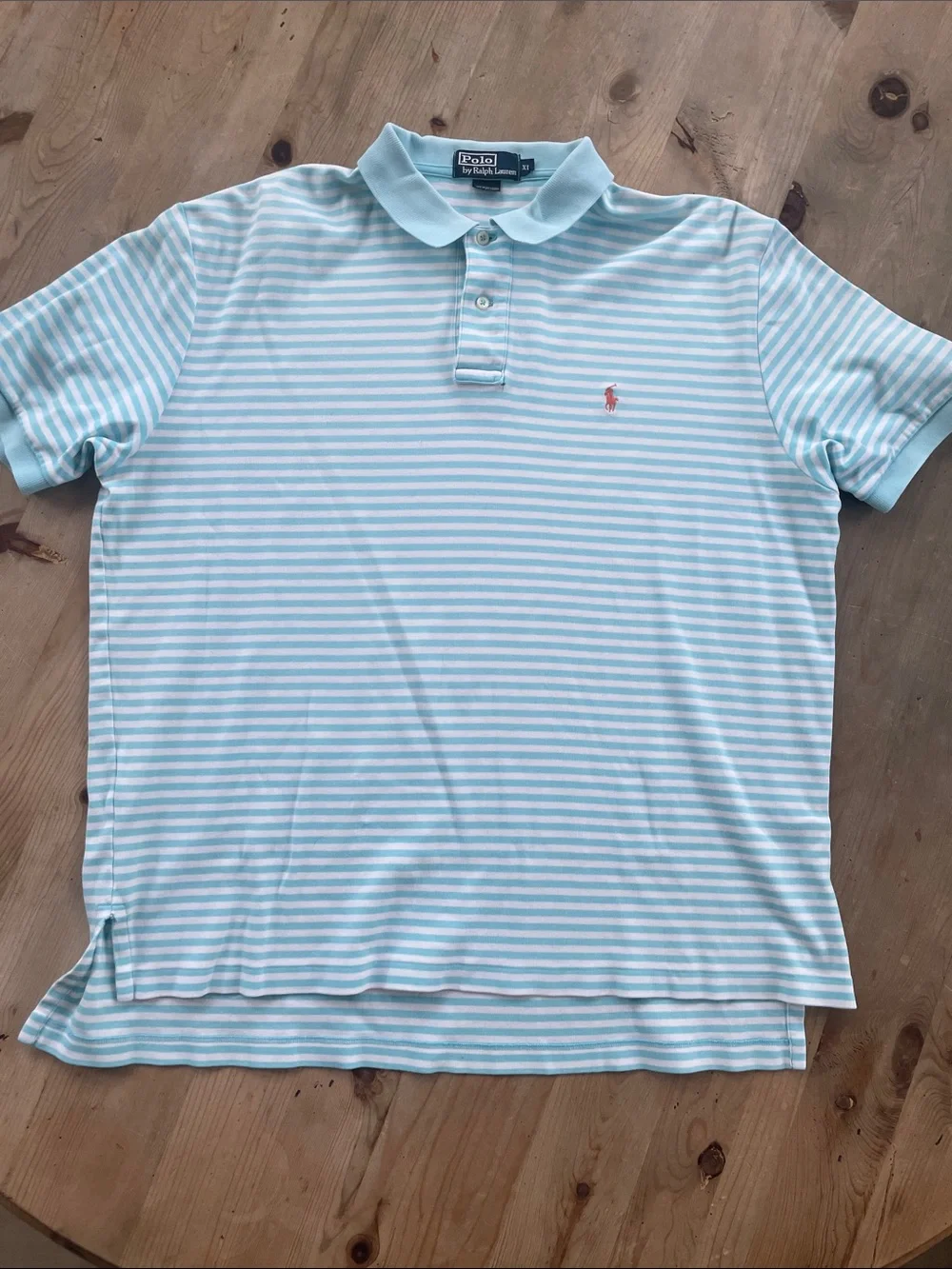 Polo by Ralph Lauren Striped Polo - Aqua & White Classic